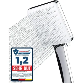 Newentor Duschkopf, Handbrause Duschkopf Gross, Wassersparender Duschkopf Hochdruck, Duschkopf XXL mit 6 Strahlarten (ohne Schlauch)