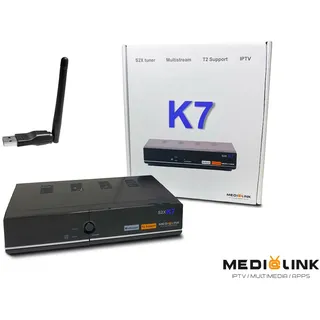 Full HD Receiver Medi@link Smart Home K7  DVB-S2X + Wifi Stick Wlan Multistream