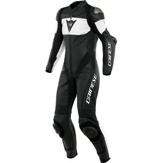 Dainese Imatra, Lederkombi 1tlg. Damen perforiert - Schwarz/Weiß - 52