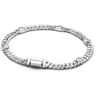 Pandora 594226C01 Damen-Silberarmband Zirkonia, Herz, 20 cm