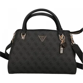 GUESS Noelle Luxury Satchel coal Logo - Schwarz