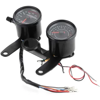 Instrument, Qiilu Motorradinstrument, Universal LED Kilometerzähler Tachometeranzeige Tachometer 12V