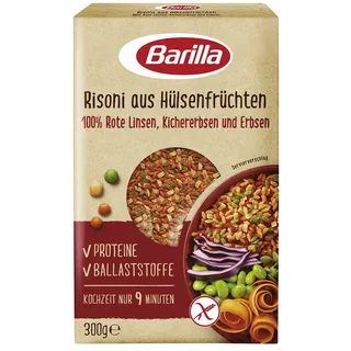 Barilla Risoni aus Hülsenfrüchten 100% Rote Linsen , Kichererbsen und Erbsen