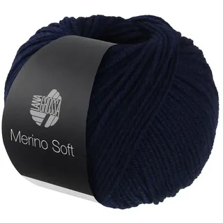 Lana Grossa Merino Soft Häkelwolle, 125 m blau