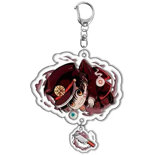 acsewater Toilet Bound Hanako kun Keychain Cute Hanako kun Acrylic Key Chain Nene Yashiro Keyring Decoration Cosplay Kou Minamoto Double Layer Acrylic Clear Durable Accessories For Anime Fans - M