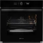 BAUKNECHT Pyrolyse Backofen "BBI4S8PM1SK", A+ (A+++-D), schwarz (schwarzes glas), Backöfen, AirFry-Funktion, Pizzafunktion, 1-fach-Teleskopauszug, Gentle Steam
