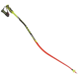 LEKI Erwachsene Skistock Super G Downhill, Base Color: Neon Red/Design: Neon Yellow-Black-SIL-White-Anthr, 120 cm