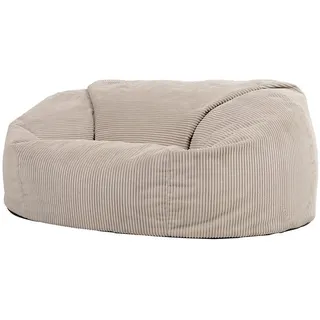 I.C.O.N. Icon Riesensitzsack Flauschig „Soul“, Beige, Cord XXL Sitzsack Sofa für Erwachsene, Sitzsack Sessel mit Füllung für das Wohnzimmer