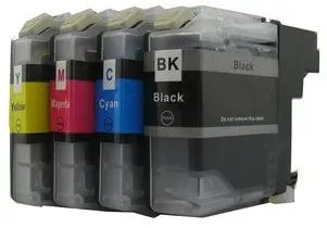 Kompatibles Druckerpatronen-Set Brother LC-123 Schwarz, Cyan, Magenta, Gelb XL, LC123VAL