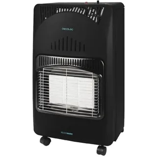 Cecotec Butangas-Heizofen Ready Warm 4000 Slim Fold. 4200W, faltbar, Keramik, 3 Modi, 10 kg Gasflaschen, Dreifaches Sicherheitssystem, 4 multidirektionale Räder, Abdeckung 30m2
