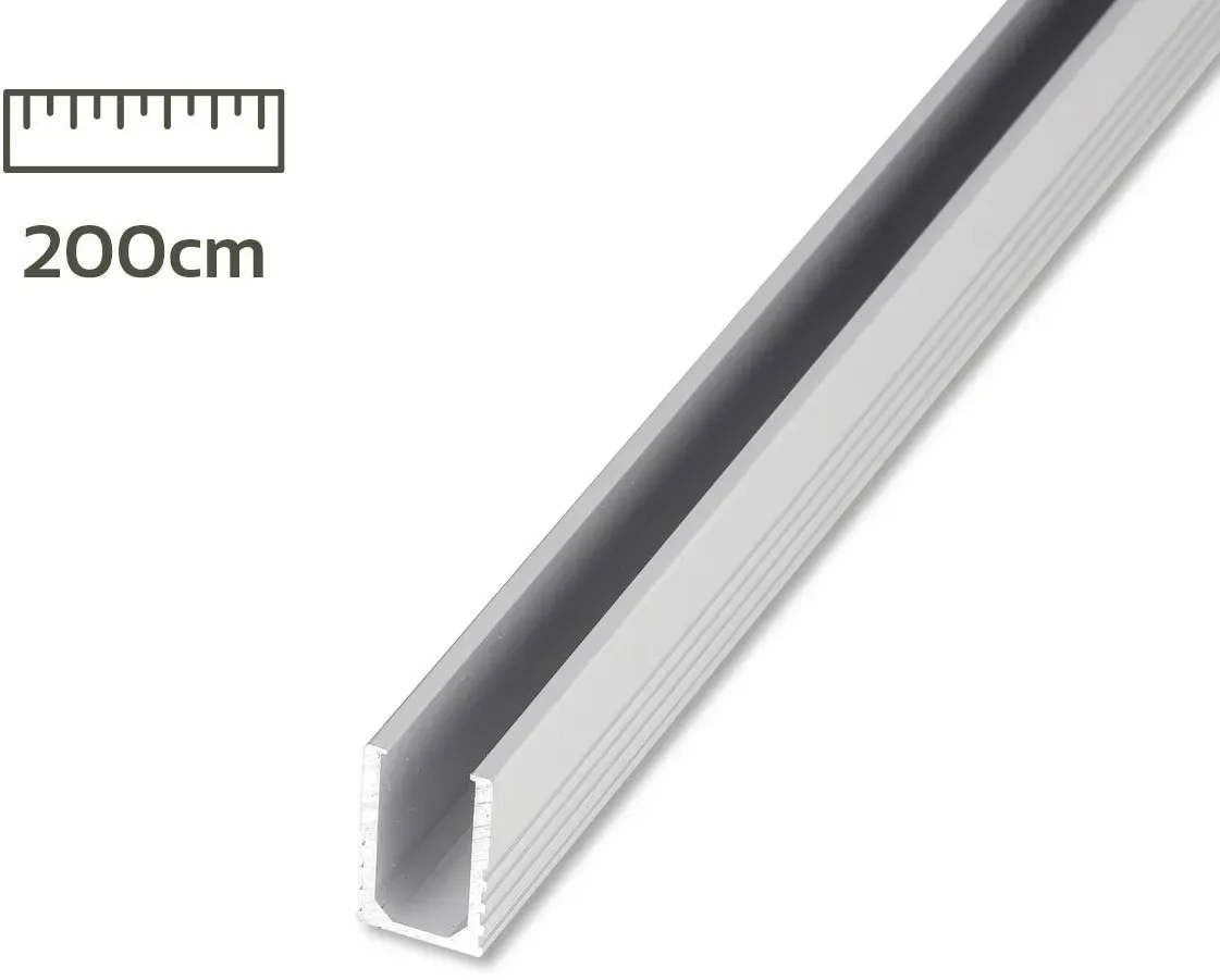 U-Profil 200cm für Neon LED Strip 7x14mm Aluminium-Profil