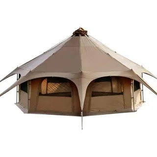 luxuskollektion TOMOUNT Tipi Zelt Baumwolle 6-8 Personen Canvas Pyramiden Jurtenzelt Große Glamping Zelt für Camping, Hiking, Festival, Parties, Hochzeit, Musikfest