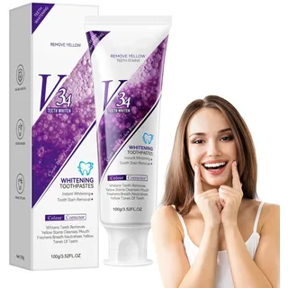 Whitening Zahnpasta Für Strahlend Weiße Zähne, 100 G Zahnaufhellung Zahnpasta Repair Zahncreme Aufhellen Zahnpasta Corrector Farbkorrektur, Entfernung Von Flecken Kaffee, Rauchen, Gelbe Zähne