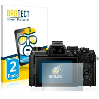 BROTECT 2 Stück Schutzfolie für Olympus OM System OM-5 Displayschutz Folie Made in Germany, Ultra-Klar