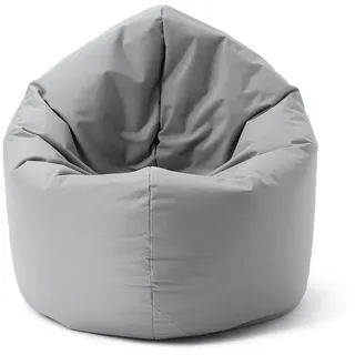 Lumaland Sitzsack In-& Outdoor Sitzkissen Bean Bag, XXL 300L Gaming Lounge 75x120x75 grau|silberfarben