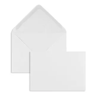 Blanke Briefhüllen Blanke Briefumschläge, weiß, B6, ohne Fenster, nassklebend, 90g/m2, 100 Stück,