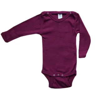 Engel Baby Body Langarm, Wolle Seide,, Orchidee, 74/80 - 74-80