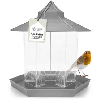 wildlife home Futterlaterne Grau