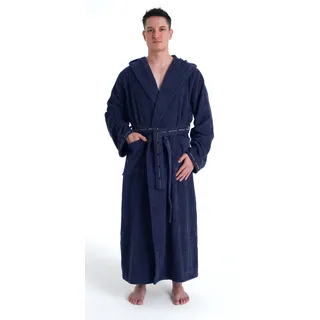 bruno banani Herrenbademantel » »Danny« Normallänge & Überlänge, auch in extra lang, Hotelbademantel«, (1 St.), mit Logostreifen, Herren Bademantel aus 100% Baumwolle, S-4XL Bruno Banani marine XL Länge: cm