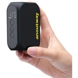 anoutway Tiny E-Pump Fahrradpumpe, Mini-Portable Fahrradreifenpumpe, Autoabschaltung, MAX 120 PSI Elektrische Fahrradpumpe für Schrader- und Presta-Ventil AT1MAX