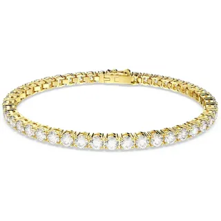Swarovski Matrix Tennis, Rundschliff, Weiß, Goldlegierungsschicht