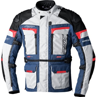 RST Pro Adventure-x Textiljacke wasserdicht - Hellgrau/Blau/Rot/Schwarz / L