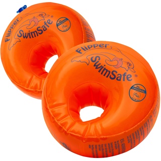 Flipper SwimSafe - Schwimmhilfe für Kleinkinder, Schwimmflügel mit unzerbrechlichem PE-Schaumkern zum Schwimmen Lernen, Testsieger Stiftung Warentest 05/2024, Orange