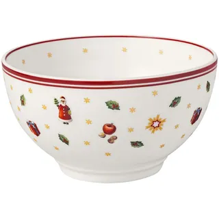 Villeroy & Boch Toy's Delight Specials Müslischale Rot und Weiß, Spülmaschinenfest, Mikrowellensicher, Bowl, Kleine Schale, Müslischüssel, Weihnachtsgeschirr Toys, Premium Porzellan