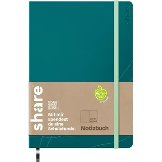 Share Notizbuch punktkariert Petrol Anzahl der Blätter: 192 DIN A5