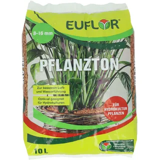 EUFLOR Blähton Pflanzton 10L Kultursubstrat Hydrokulturen Tongranulat Pflanzerde