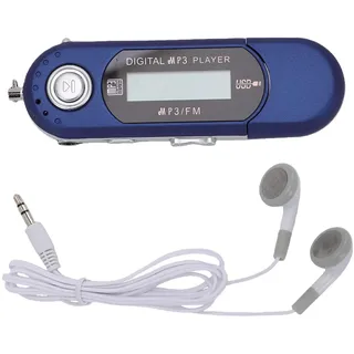 Vikye Tragbarer USB-MP3-Player, MP3-WMA-Musikplayer mit LCD-Bildschirm und 20 Stunden Wiedergabe, Unterstützt 32 GB Speicherkarte, für Reisen und Zuhause (Blue)