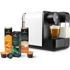 Tchibo Cafissimo "milk" Kaffeemaschine Kapselmaschine inkl. 30 Kapseln, Weiss, Kapselmaschine, Weiss
