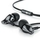 LIAM&DAAN In-Ear-Kopfhörer, High End Ceramic InEar 8mm Treiber / Aramid Kabel / Knickschutz, silber/schwarz