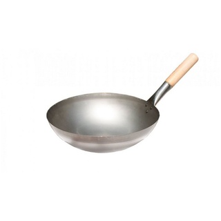 Paella World Wokpfanne Grillpfanne Stahl mit Holzgriff, Ø 30 cm