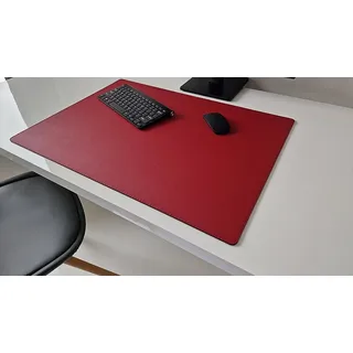 Profi Mats Schreibtischunterlage Sanftlux Kunst Leder 12 Farben un 3 Gr. rot 90 cm