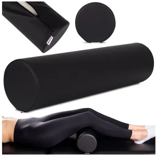 Habys Lagerungsrolle, Lagerungskissen, Knierolle für Massageliege, Fitnessrolle, Lagerungskissen für Massage und Therapie, Größe:60x15cm, MDR-Zertifizieriung (15x60, schwarz)
