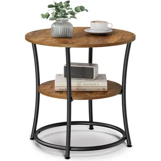 VASAGLE rund vintage braun 55 x 57 cm