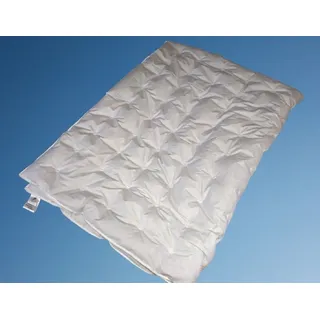 Betten Hofmann Hofmanns Franken Sommer Daunendecke Punktstepp 155x220 cm 100% Neue Gänsedaunen, - Weiß