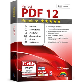 Markt + Technik Markt & Technik Perfect PDF 12 Premium inkl. OCR Vollversion, 1 Lizenz Windows PDF-Software