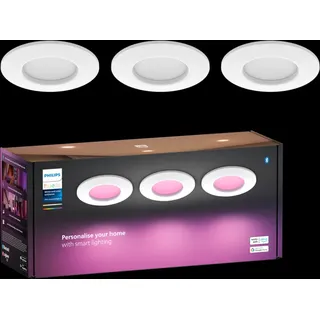 Philips Hue 8720169264731 LED Set von Spotleuchten Slim downlight | 8,3W integrierte LED-Quelle | 2200-6500+RGBK
