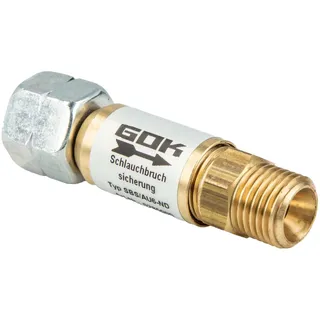LE SANITAIRE GOK Schlauchbruchsicherung sbs/au G 1/4 LH-ÜM x G 1/4 LH-KN 50 mbar Niederdruck