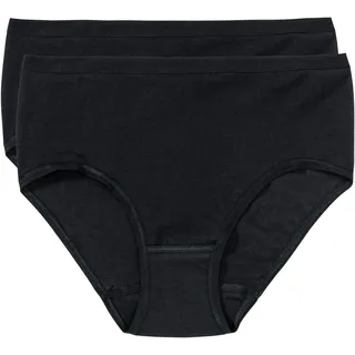 Midislip SPEIDEL "Take-two", Damen, Gr. 38, schwarz, Obermaterial: 92% Baumwolle, 8% Elasthan, unifarben, körpernah, Unterhosen, weich, atmungsaktiv, bequem, basic, hoch geschnitten, Baumwollmix