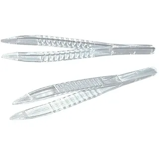 100 Einmal-Pinzetten glasklar, 12,5 cm Einweg-Pinzette Kunststoff-Pinzette transparent