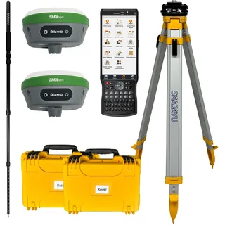 IMU RTK GPS-Vermessungsgerät, 1 cm Genauigkeit, Kilometer Entfernung zwischen SMA26 PRO RTK Rover und RTK-Basisstation, Funktioniert als Basisstation für Drohnen, 0-60° Neigungsvermessung