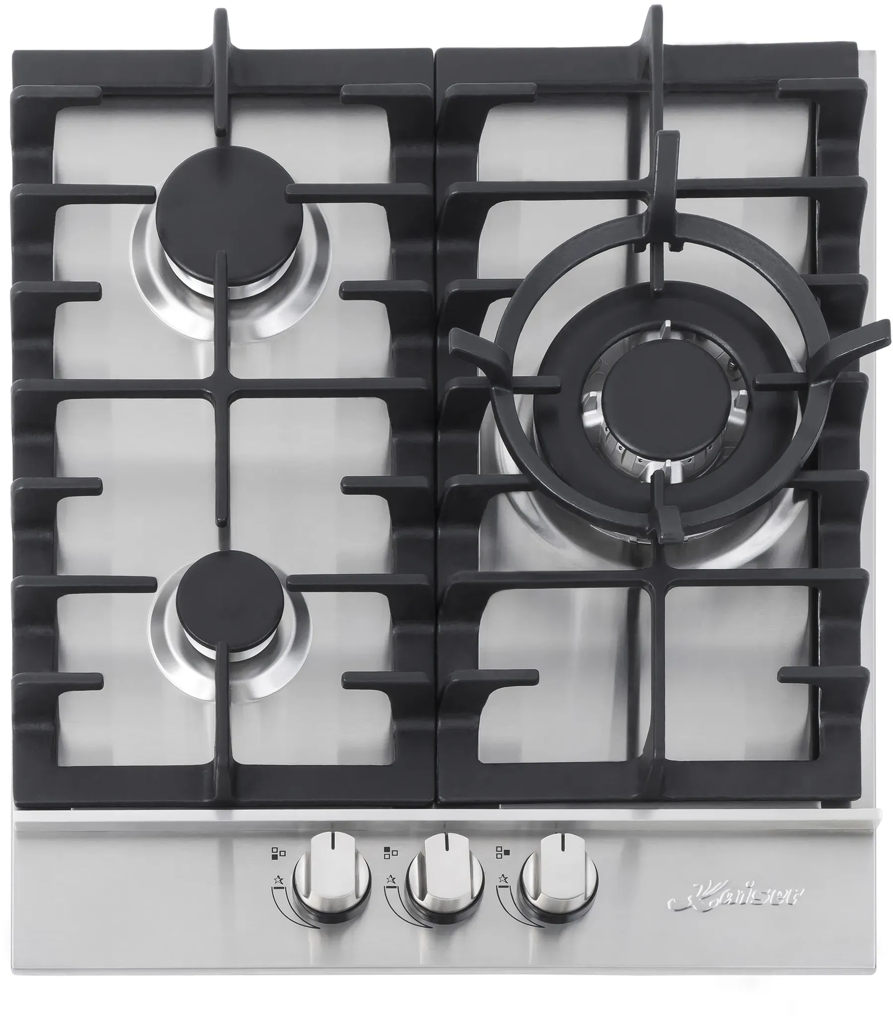 Kaiser KG 4354 Turbo Edelstahl Gaskochfeld 45cm 3 Brenner Autark