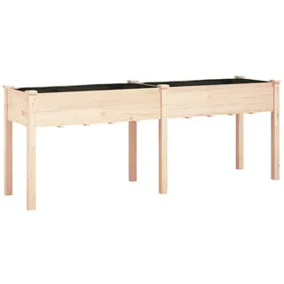 vidaXL Pflanzkübel mit Einsatz 203x53x76 cm Massivholz Tanne