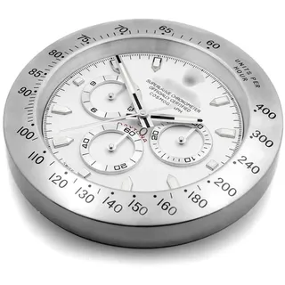 Wanduhr Rolex Daytona Weiß Chronograph Oyster Perpetual 34cm Moderne Luxusuhr