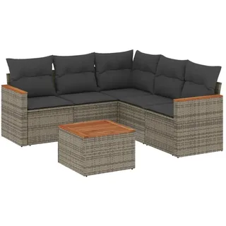 vidaXL Garten-Lounge-Set 5-tlg. grau