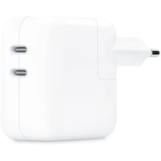 Apple USB-C Power Adapter Dual USB-Netzteil [USB-C], 35W (MW2K3ZM/A)