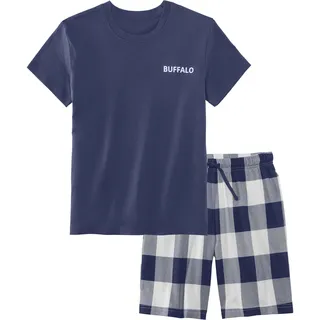 Buffalo Pyjama in navy beige kariert), | Gr.: 158/164